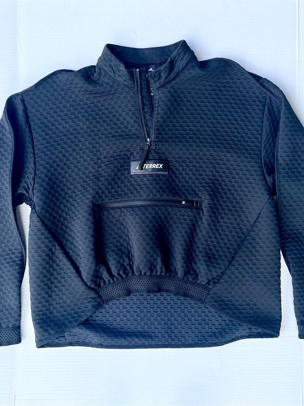 Adidas Terrex Women’s Black Textured Half Zip Fleece Pullover L